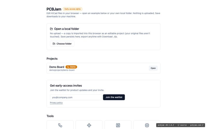 PCBJam - KiCad demo — screenshot