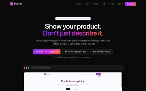 Demorta — Interactive product demos, without the enterprise price tag — screenshot
