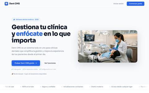 Dent CMS | Software para la gestión de clínicas dentales y consultorios — screenshot