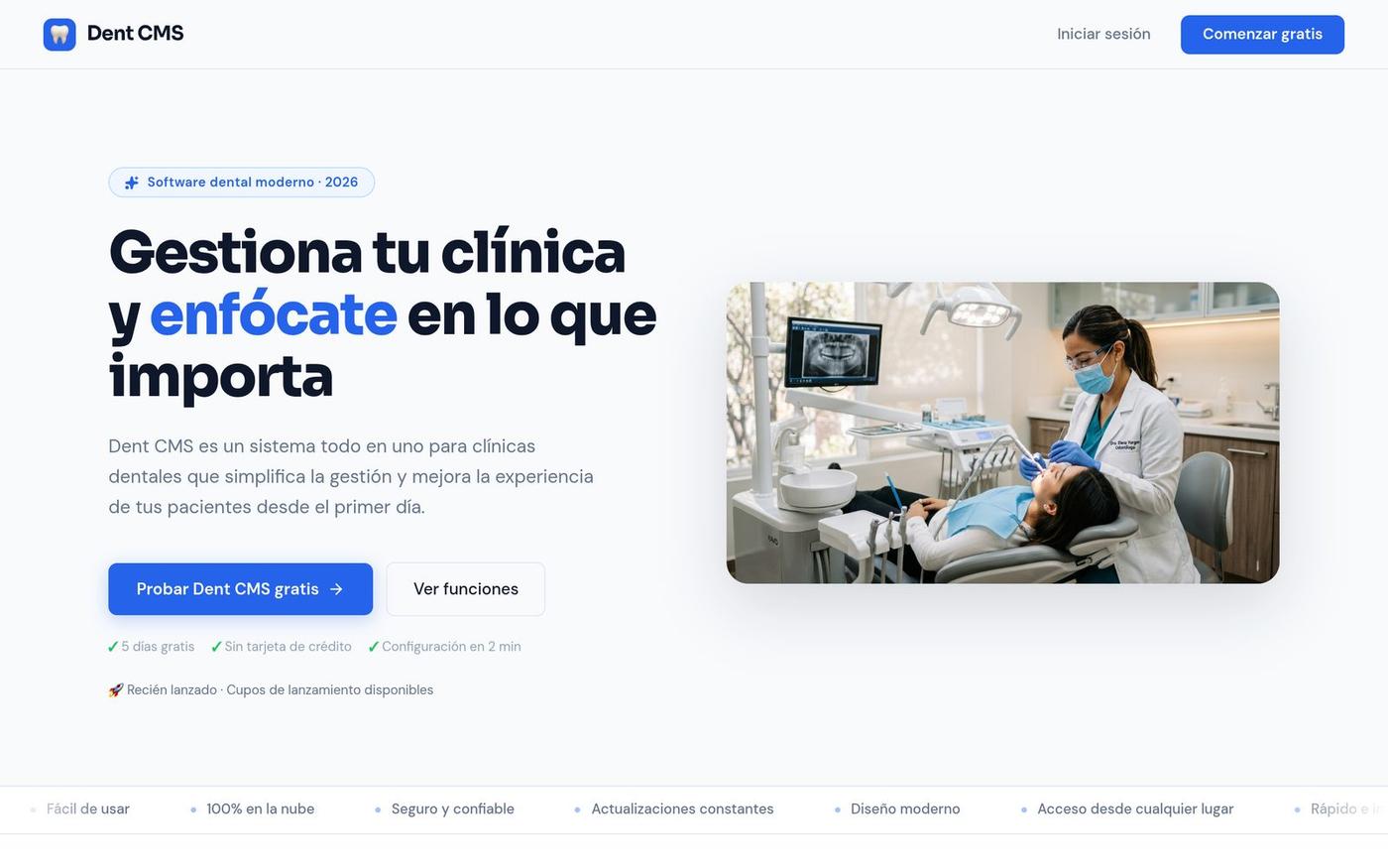 Dent CMS | Software para la gestión de clínicas dentales y consultorios — screenshot