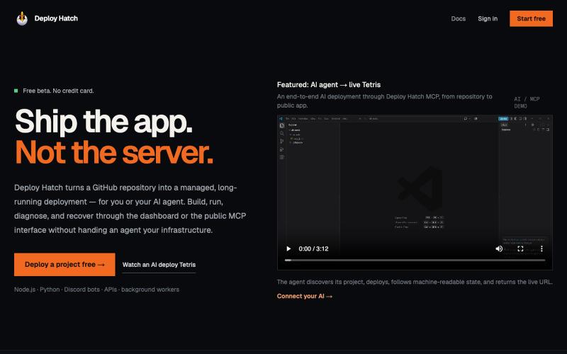 Deploy Hatch — screenshot