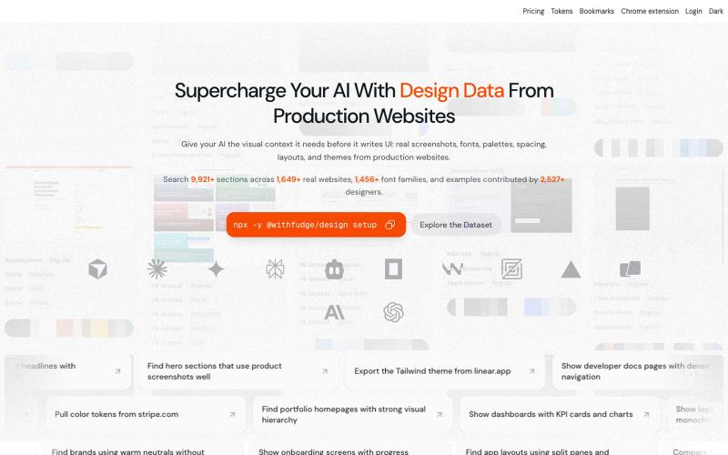 Fudge: AI-Powered Design Inspiration & Font Discovery — screenshot