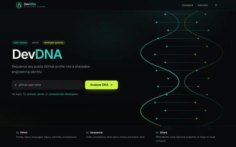 DevDNA — Your Developer DNA Report — screenshot