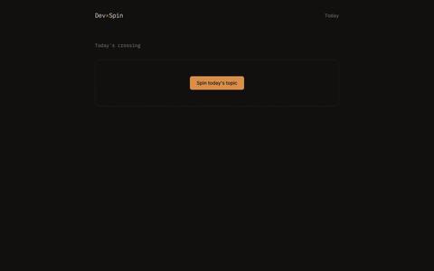 DevSpin — screenshot