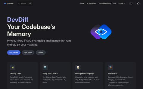 DevDiff — screenshot