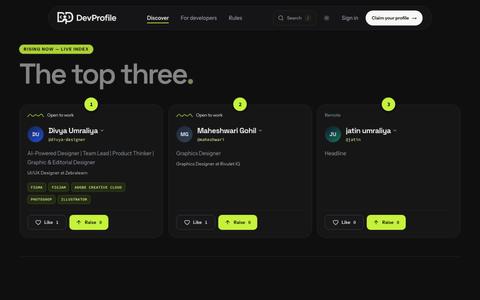Discover Developers - DevProfile — screenshot