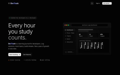 DevTrack — screenshot