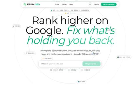 DidYouSEO - Rank on Google. Show Up in AI Search. — screenshot
