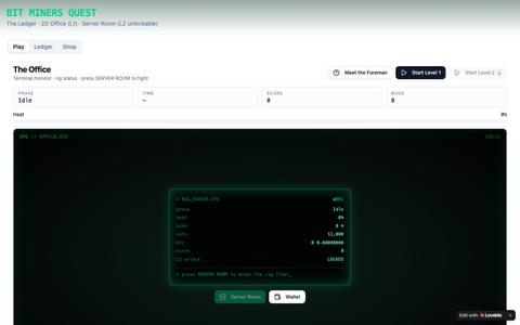 Bit Miners Quest — The Ledger — screenshot
