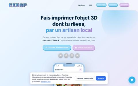 Impression 3D à la demande : cadeaux, figurines, pièces sur-mesure | Dimap - Dim — screenshot