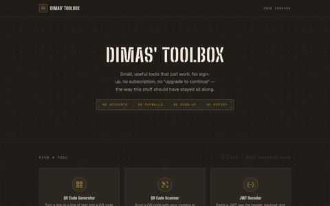 Dimas' Toolbox — free tools, no catch — screenshot