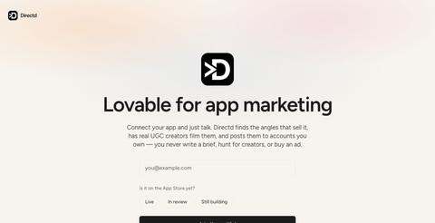 Directd - Your App's Marketing, One Task a Day — screenshot