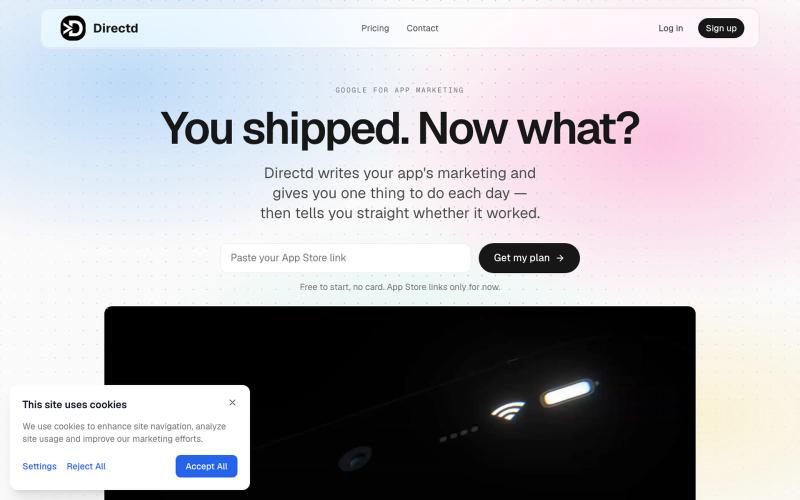Directd - Your App's Marketing, One Task a Day — screenshot