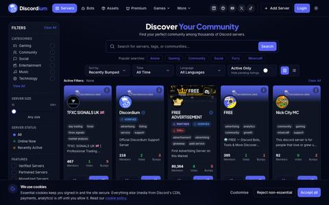 Discover Discord Servers — screenshot