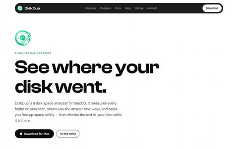 DiskDuo — see where your Mac’s disk went — screenshot