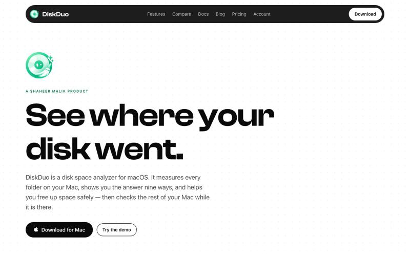 DiskDuo — see where your Mac’s disk went — screenshot