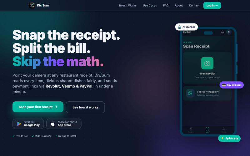 Div/Sum — screenshot
