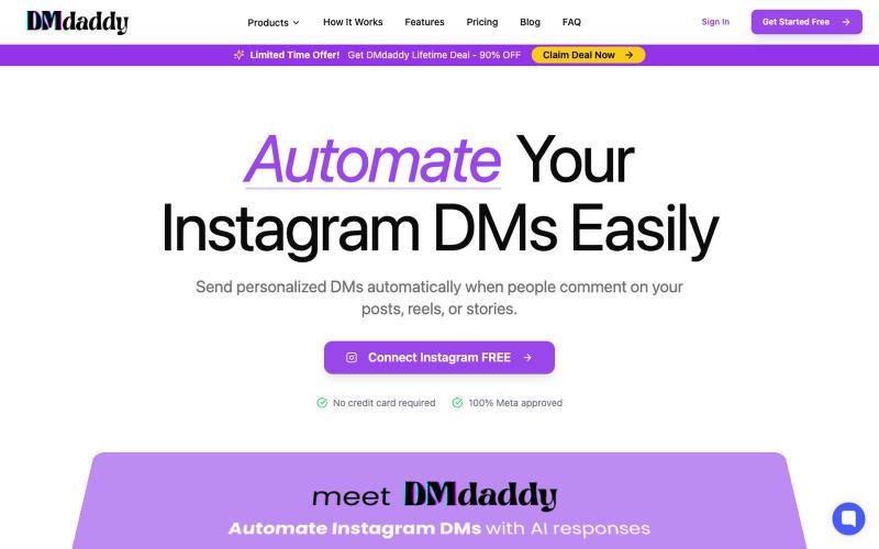 DMdaddy - Instagram DM automation — screenshot