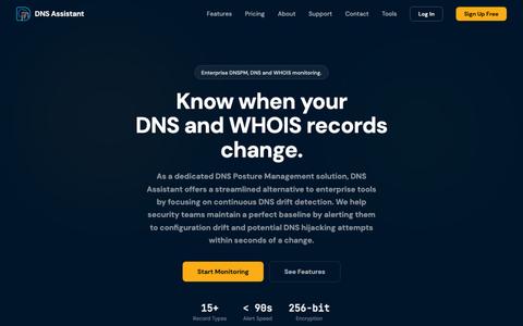 DNS Assistant - DNS Posture Management, DNS & WHOIS Monitoring — screenshot