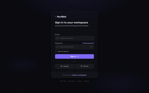 DocMind — AI Document Intelligence — screenshot