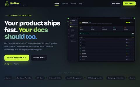 DocNova - Intelligent Documentation Platform for Developer Teams — screenshot