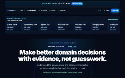 Domain Analysis & Appraisal for Domain Investors | DomainOka — screenshot
