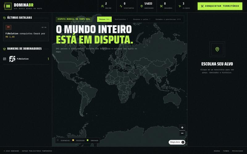 DominaBR | Sua marca manda no mapa — screenshot