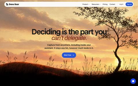 Done Bear | GTD task manager your agents can run — screenshot