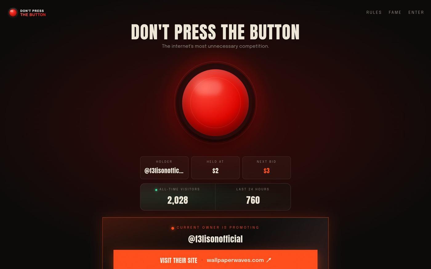 DON'T PRESS THE BUTTON — Own the spotlight — screenshot