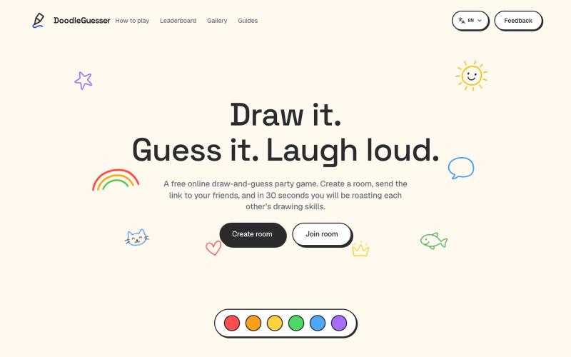 Doodle Drawing Guessing Game Online Free | DoodleGuesser — screenshot