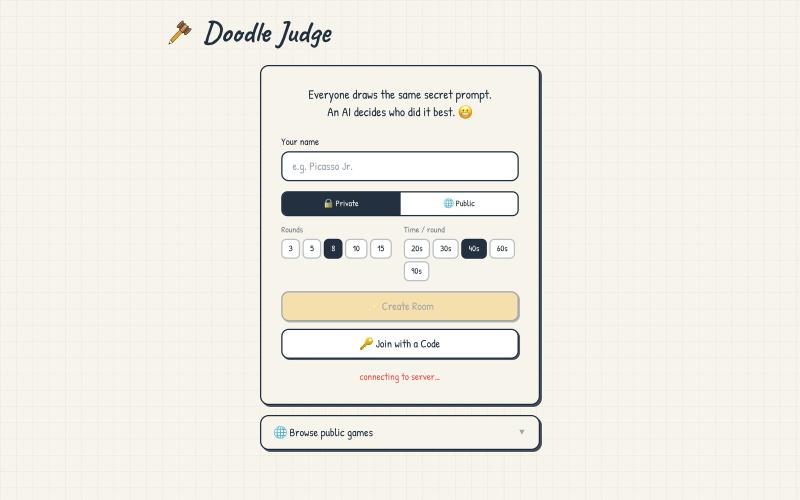 Doodle Judge — AI Judges Your Doodles — screenshot