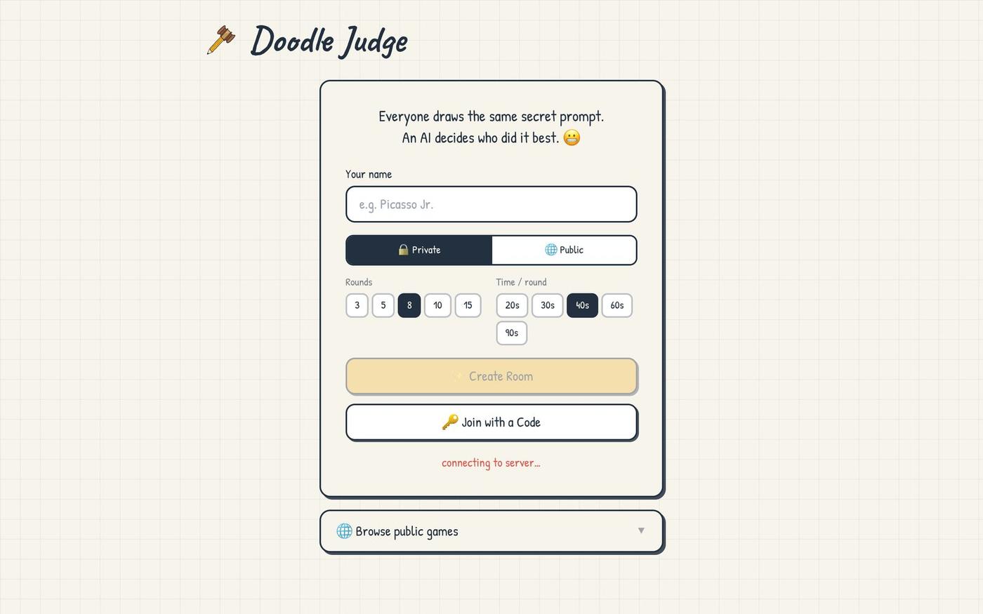 Doodle Judge — AI Judges Your Doodles — screenshot