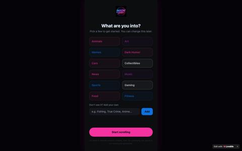 Doom Scroll — Measure how far your thumb travels — screenshot