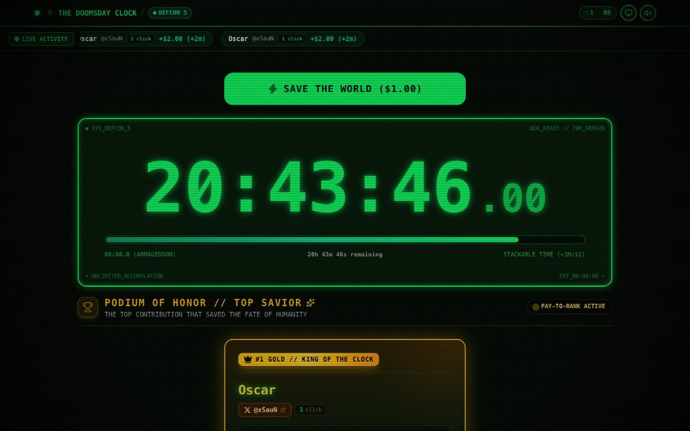 The Doomsday Clock | Will You Let Humanity Die? — screenshot