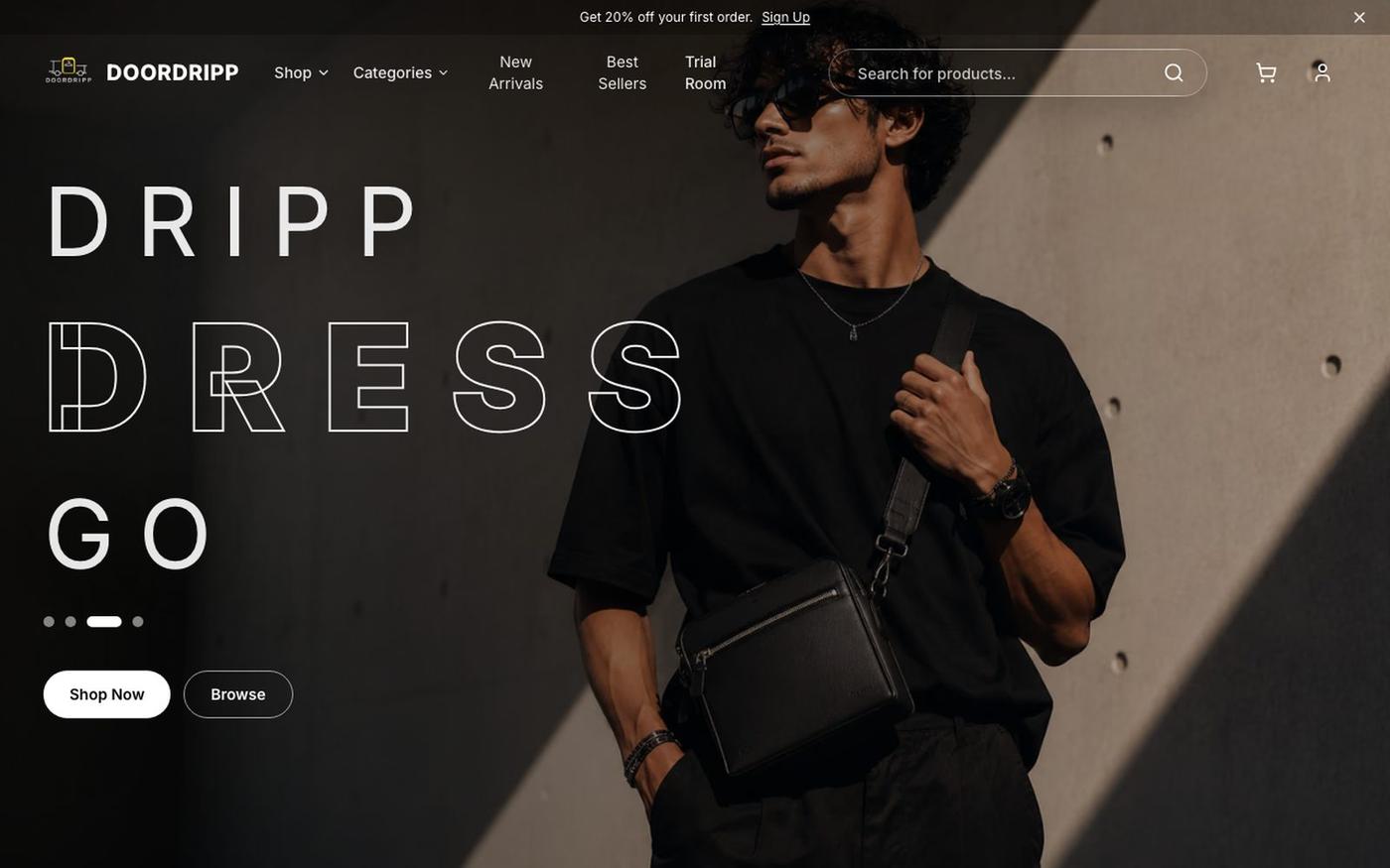 DoorDripp - Premium Fashion, Delivered to Your Door — screenshot