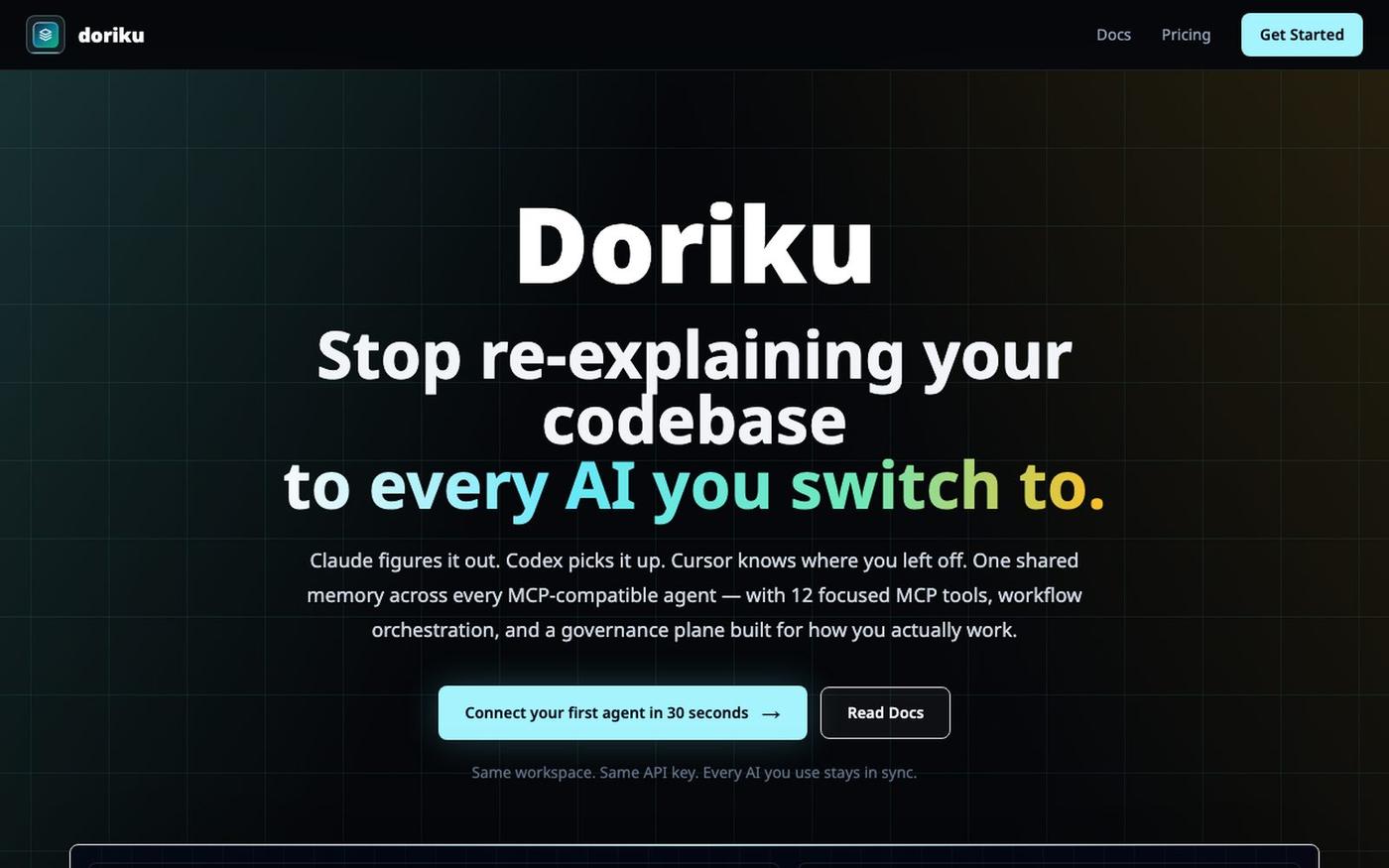 Doriku — Shared Memory for Every AI Agent You Use — screenshot
