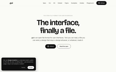 .gui:The open file format for user interfaces — screenshot