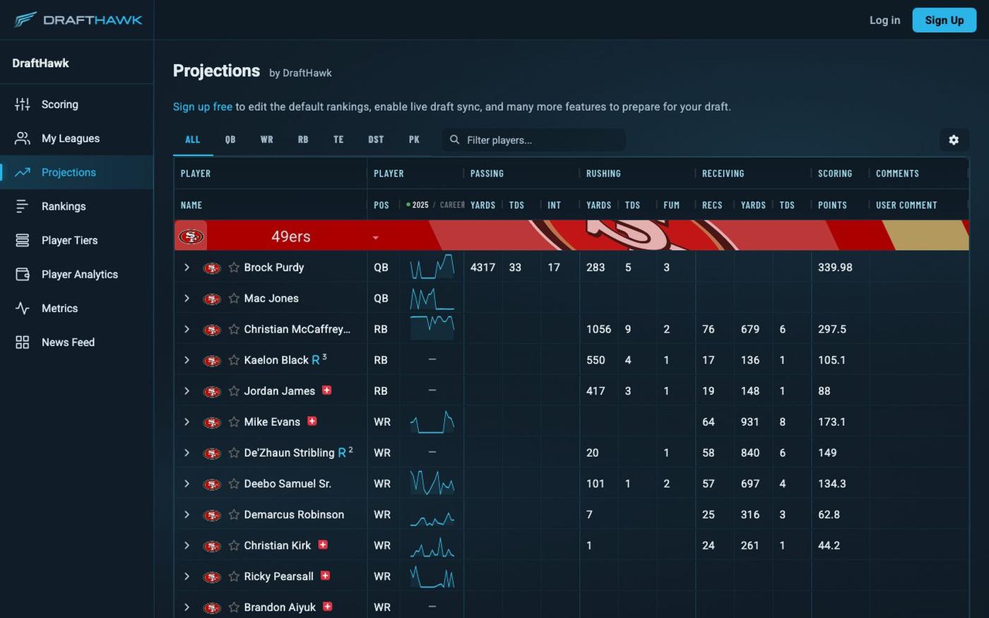 DraftHawk — Fantasy Football Draft Assistant — screenshot