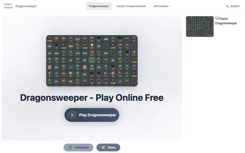 Dragonsweeper - Play Online Free — screenshot