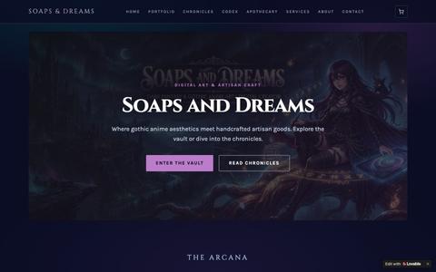 Soaps and Dreams — Gothic Art, Story & Apothecary — screenshot