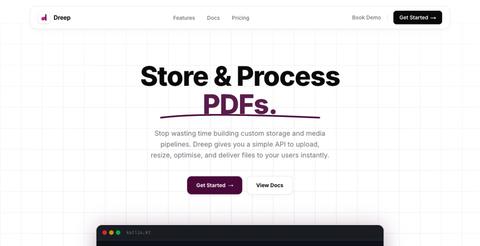 Dreep — Media Infrastructure, Simplified. — screenshot