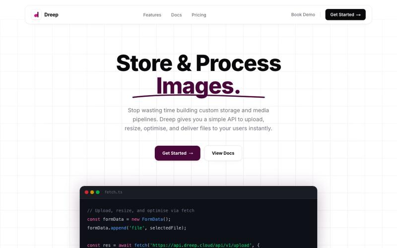 Dreep — Media Infrastructure, Simplified. — screenshot