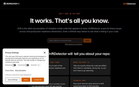 ReWeaver AI DriftDetector — screenshot