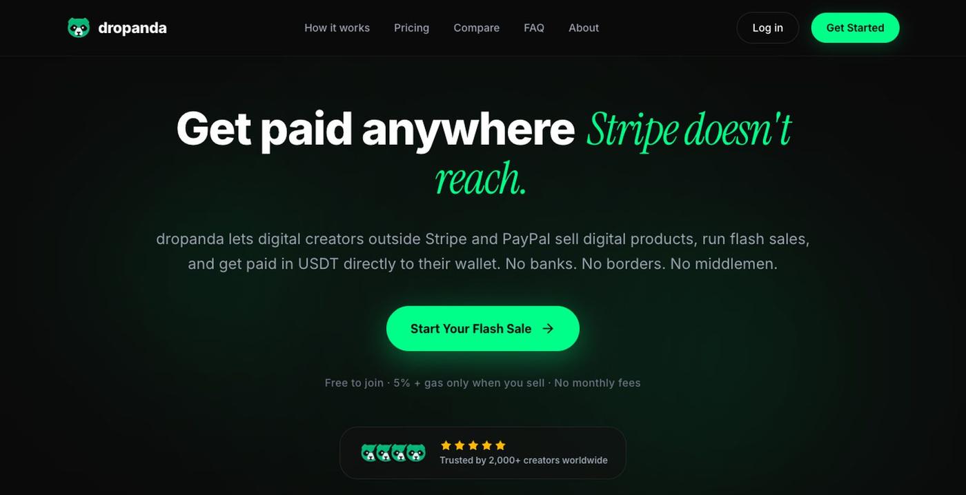 dropanda – Flash Sale Platform for Digital Creators — screenshot