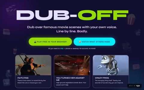 Dub-Off — Dub Over Famous Movie Scenes With Your Own Voice — screenshot