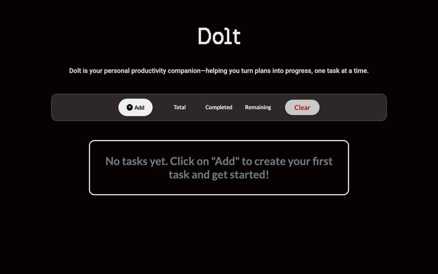 Dolt | Modern Todo App — screenshot