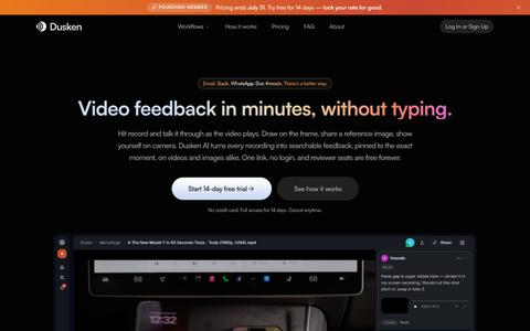 Dusken: Video & Image Review for Creative Teams — screenshot