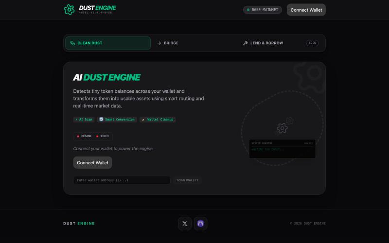 Dust Engine - Base Network Dust Cleaner — screenshot