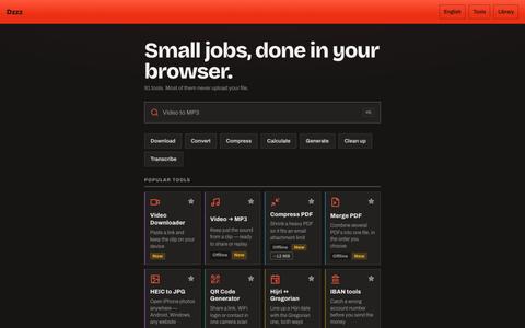 Dzzz — 91 free browser tools, nothing uploaded — screenshot