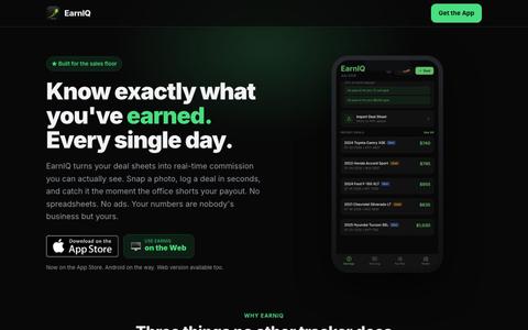 EarnIQ — Know exactly what you've earned, every day — screenshot